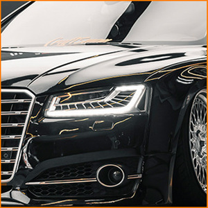 Pour <span class=keywords><strong>Audi</strong></span> <span class=keywords><strong>A8</strong></span> <span class=keywords><strong>D4</strong></span> 2011 à 2017 Facelift, mise à niveau des phares Matrix LED haute configuration, clignotants séquentiels, ensemble de phares avant noirs - Product Image 3