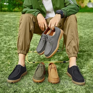 Scarpe Kangaroo da Uomo, Stivali da Lavoro Classici in Stile Giapponese, Calzature Retro Casual in Vera Pelle con Lacci, Modello <span class=keywords><strong>Derby</strong></span> per Esterni - Product Image 3