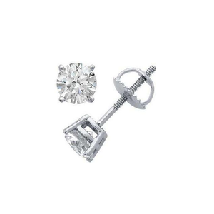 Pendientes de Moissanita Redondos de Estilo Único en Plata 925, Diseño Solitario Premium para Ocasiones Formales Minimalistas - Product Image 1