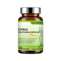 Complément de Polyphénols d'Agrumes Civilares, Mélange Herbal de Guarana, Gymnema, Curcuma, Poivre Noir, Vitamine B3 en Capsules pour Adultes, OEM