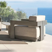 Ensemble de canapés modernes d'extérieur Mobilier de jardin Canapé de luxe en aluminium Meubles de patio Ensembles de canapés Mobilier à ossature métallique