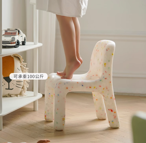 Chaise portable pour enfants de style nordique classique moderne, minimaliste, en plastique PE écologique, ergonomique, pour l'école, la salle à manger, la cuisine, le parc - Product Image 3