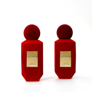 New Design Flocked Velvet Irregular Crimp Pump Sprayer Glass <b>Bottle</b> 50ml Empty Luxury Perfume <b>Bottle</b> with Box - Product Image 5