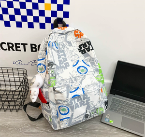 Stylish <strong>Cool</strong> Graffiti Unisex Nylon Water Resistant Durable Backpack for <strong>College</strong> <strong>Students</strong> Casual Simple All-Match 20-35L <strong>Bag</strong> - Product Image 3