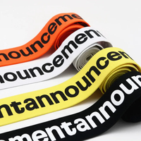 Logo personnalisé Couleur Motif Nylon Polyester Latex Bande élastique Jacquard Emboss Ceinture élastique Sangle