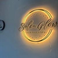 Enseigne lumineuse personnalisée pour entreprise, logo rétroéclairé, enseigne en acrylique 3D illuminée, logo LED pour signalisation murale intérieure et extérieure