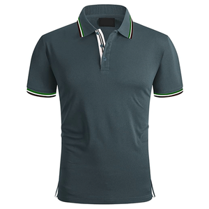 Fabricant de polos personnalisés pour hommes, vente en gros de polos en coton piqué à manches courtes, uniforme d'entreprise, polo de golf, fournisseur OEM ODM - Product Image 3