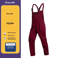 Ensemble de vêtements de travail avec outils de poche, réparation automobile, protection du travail, pantalon à boucle arrière, multicolores