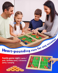 Rapide Sling Puck Jeu En Bois Sling Football Shot Board Catapult Jeu D'échecs Ensemble Table Interaction Vitesse Piste Jouet pour La Famille - Product Image 5