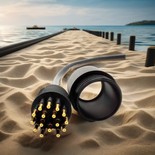 16P Pins 5A Rated IP68 Power Wiring Circular Bulkhead ROV Marine Control Cable Connector Standard Screw Subconn Connector