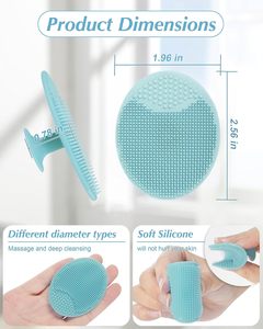 Brosse nettoyante pour le <span class=keywords><strong>visage</strong></span> et les poils du <span class=keywords><strong>visage</strong></span> pour enfants - Élimination des odeurs, logo personnalisé, brosse de bain en silicone pour bébé avec peigne et <span class=keywords><strong>éponge</strong></span> - Product Image 2