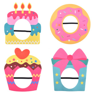 Máscara <span class=keywords><strong>Facial</strong></span> de Papel con Diseño de Pastel de Cumpleaños para Decoración de Fiestas Infantiles, Máscara <span class=keywords><strong>Facial</strong></span> con Impresión Personalizada para Niños y <span class=keywords><strong>Niñas</strong></span> - Product Image 6