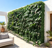 Panneaux de haie verticale décoratifs pour intérieur, en buis, plantes vertes, fausse herbe artificielle, mur végétal