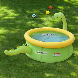 Piscina Inflable Redonda para Niños Jilong Avenli 17786 de 1.75m X 62cm con Diseño de Dinosaurio 3D y <span class=keywords><strong>Spray</strong></span> de <span class=keywords><strong>Agua</strong></span>, PVC, 2025 - Product Image 4