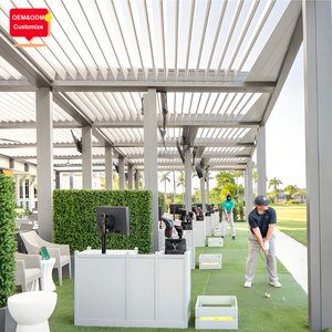 Pergola motorisée en aluminium à lames orientables imperméable pour l'extérieur avec éclairage LED pour le jardin - Product Image 6