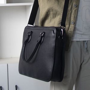 Crazy Horse Leather Briefcase for Men Cowhide Crossbody Shoulder <strong>Lap</strong> <strong>Top</strong> <strong>Bags</strong> Genuine Leather Business Travel Men's Laptop <strong>Bags</strong> - Product Image 3
