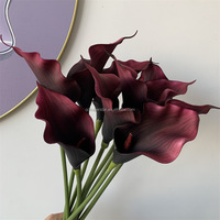 B-1295 Super Star Kunstblumen Großhandel Hochwertige Langstielige Real-Touch Einzelstiel Calla-Lilien mit Großen Blüten