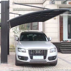 Abri de voiture à <span class=keywords><strong>2</strong></span> <span class=keywords><strong>poteaux</strong></span>, designs modernes, panneaux en <span class=keywords><strong>aluminium</strong></span>, abri de voiture en polycarbonate - Product Image 2