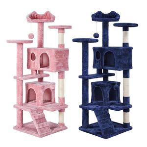 U-PETS القط شجرة برج مع منصة ، الشقق و السيزال الخدش المشاركات ، القط شجرة منزل اللعب - Product Image 1