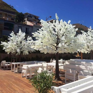 Fleur de cerisier artificielle rangée de fleurs arbre arc porte route plomb lune arches décor fleur cerisier arc pour fête mariage toile de fond - Product Image 6