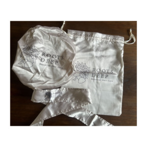 Custom Large Double Layer Adjustable Size Silk Hair Bonnet Satin <b>Bag</b> and Scarf Edge Promotion Gifts - Product Image 2