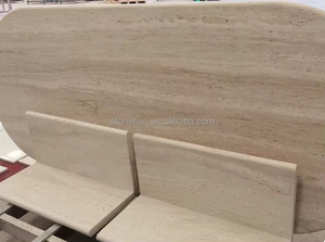 Bàn ăn đá tự nhiên Travertine tùy chỉnh, bàn ăn đá, bàn ăn đá cẩm thạch hình <span class=keywords><strong>oval</strong></span> có rãnh - Product Image 6