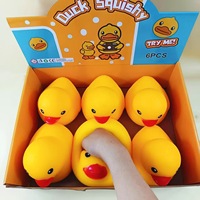 Grand Canard Jaune Géant en Caoutchouc Souple à Rebond Lent, Jouet Anti-Stress Ultime pour la Décompression et la Purification