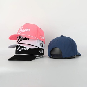 Custom 5-Panel 3D Embroidery Logo <b>Waterproof</b> Sporty Quick Dry Dad Golf Sports Cap Curved Brim Polyester Baseball Rope <b>Hat</b> - Product Image 2