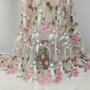 Tela de encaje con bordado de pájaro 3D, novedad - Product Image 4