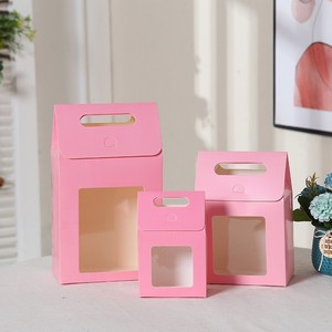 Basit tasarım yeni taşınabilir temizle pencere hediye şeker taşıma kağit kutu - Product Image 4