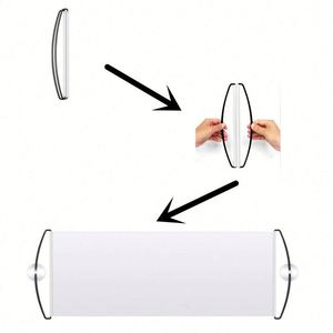 Custom Logo Hand <b>Roller</b> Display Handheld Cheering Flag Retractable Scrolling Banner for Advertising - Product Image 6