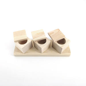 Stile moderno ecologico in legno di pino criceto mangiatoia giocattoli per l'arricchimento del criceto - Product Image 1