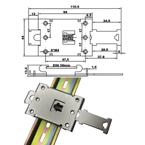 clipe de montagem do trilho dinrail 35mm braçadeira do trilho din clipe de montagem 35mm fivelado