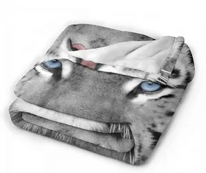 个性化设计高品质廉价定制卡通毛毯白虎100% 涤纶法兰绒投绒毛毯