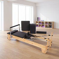 Precio de Fábrica Clásico Reformer de Pilates con Estructura de Madera de Roble para Entrenamiento de Fuerza Central y Ejercicio de Pilates