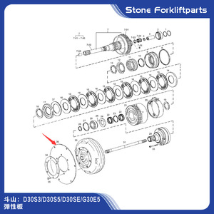Doosan แผ่นยางยืด G30E5 D30S3 D30S5 D30SE สำหรับรถยกดีเซล - Product Image 2