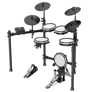Tambores electrónicos silenciosos de rendimiento profesional, instrumentos de percusión plegables portátiles con cámara de silicona y cabezales de tambor - Product Image 1