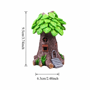 Figurine de maison d'elfe miniature en résine pour jardin féérique, décoration d'aquarium - Product Image 6