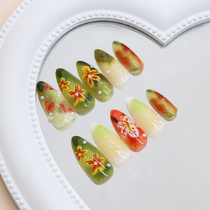 Vente en gros de 24 pièces de <span class=keywords><strong>faux</strong></span> ongles en <span class=keywords><strong>gel</strong></span> peints à la main, magnifiques ongles en acrylique faits à la main, de haute qualité - Product Image 1