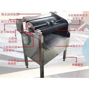 Machine de nettoyage des intestins animaux en acier inoxydable, type 750, extraction d'héparine pour le traitement des intestins de porcs et de moutons - Product Image 1