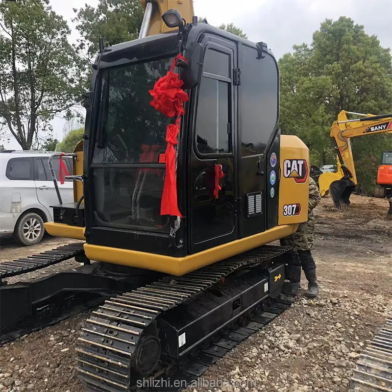 Buen estado, excavadora de oruga usada, motor original, CAT307 miniexcavadora usada, excavadora de gato usada de 7 toneladas