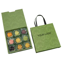 Boîte cadeau pliable écologique de qualité supérieure à 9 compartiments pour macarons, gâteaux de lune, bonbons, biscuits, chocolats, emballage de fêtes
