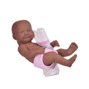 ตุ๊กตาซิลิโคนรีบอร์นขนาด 35 ซม. ตลกขบขัน แสดงอารมณ์ได้อย่างสมจริง ตุ๊กตาซิลิโคนรีบอร์นผิวสีแอฟริกันอเมริกัน สำหรับเด็กผู้หญิง - Product Image 3