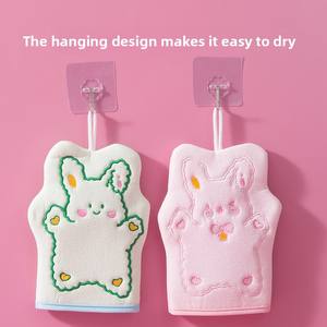 Gants de bain exfoliants et produits de bain double usage en forme de lapin de dessin animé, pour un soulagement efficace des douleurs dorsales et une exfoliation sans effort - Product Image 5