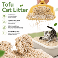 Litière pour chat en tofu naturelle, biodégradable, agglomérante, sans parfum, écologique, sans poussière, à base de plantes, contrôle des odeurs, avec logo OEM