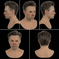 Masque intégral haute simulation en silicone réaliste avec texture de peau humaine et design facial pour applications cinématographiques et de costumes de théâtre