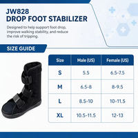 Attelle de Stabilisation du Pied Tombant avec Coussinets Souples et Support en Acier pour Hommes et Femmes, pour Pied Valgus, Inversion, Post-Opératoire, Blessure au Pied