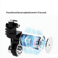 Gonfleur de pneus portable 12V avec affichage numérique, pompe à air électrique embarquée pour voiture, gonfleur de véhicule avec outils.