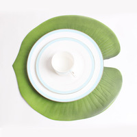 Set de table personnalisable en EVA style pastoral, antidérapant, résistant à la chaleur, forme irrégulière, pour plats occidentaux, couleur unie, pour la maison