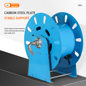 بكرة خرطوم وقود كهربائية من الفولاذ الكربوني الأزرق من كافيت، 3/4 بوصة، 40 متر/60 متر، بكرة فارغة - Product Image 3